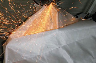 Сварочная штора огнестойкая из стеклоткани 600С
